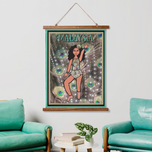 Peacock Dancer #2 Hangend Wandkleed (Woonkamer)