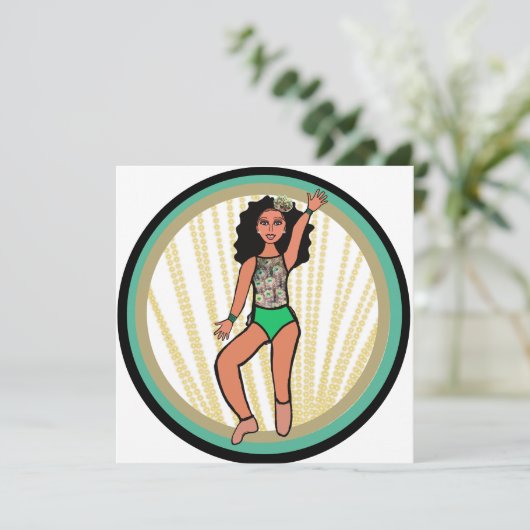 Peacock Dancer B Feestdagenkaart (Staand voorkant)