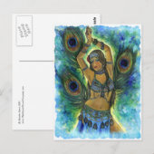 Peacock Dancer Briefkaart (Voorkant / Achterkant)