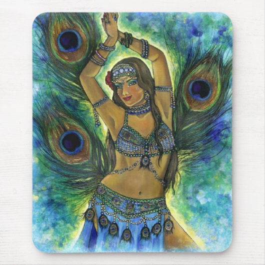 Peacock Dancer Mousepad Muismat (Voorkant)