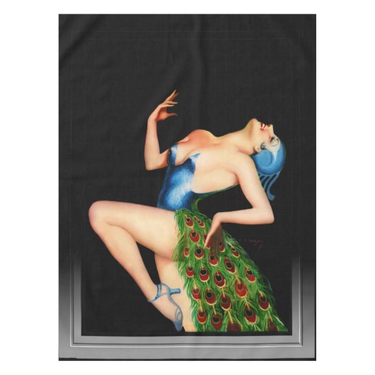 Peacock Dancer van Earle Kulp Bergey Tafelkleed (Voorkant)