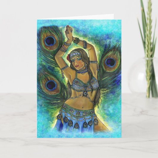 Peacock Dancer Wenskaart Kaart (Voorkant)
