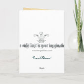 Peacock Dancer Wenskaart met Gezegde Kaart (Achterkant)