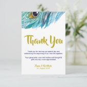 PEACOCK DANK U KARTJE KAART (Staand voorkant)