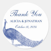 Peacock dank u voor Sticker (Voorkant)