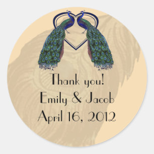  Peacock Dank u voor Stickers