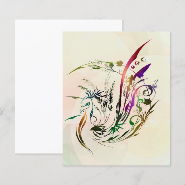 Peacock Decor Artwork | Modern ontwerp (Voorkant / Achterkant)