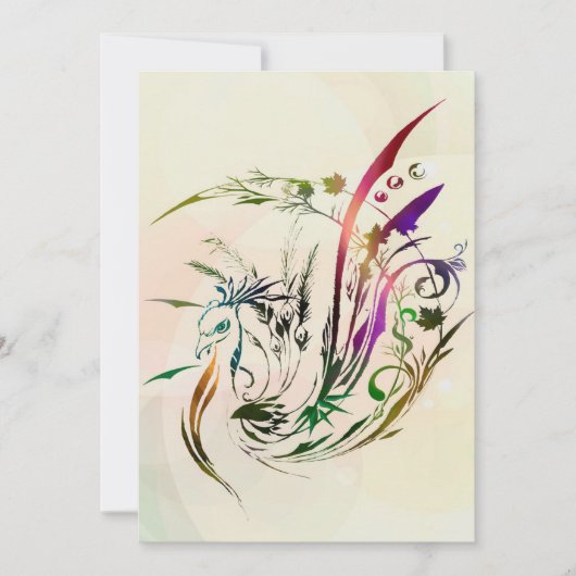 Peacock Decor Artwork | Modern ontwerp Feestdagenkaart (Voorkant)