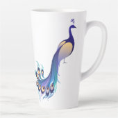 Peacock Design Art Latte Mok (Rechts)
