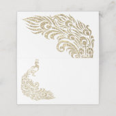 Peacock Design Blank Table Name Card Plaatskaartje (Buitenkant ongevouwen)