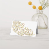 Peacock Design Blank Table Name Card Plaatskaartje (Achterkant)