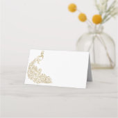 Peacock Design Blank Table Name Card Plaatskaartje (Voorkant)