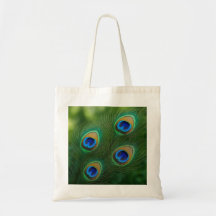 Peacock design Canvas tas