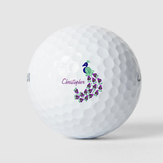 Peacock Design Golfballen (Voorkant)