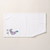 Peacock Design Monogrammed Bad Handdoek (Handdoek)