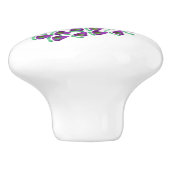 Peacock Design Personalised Keramische Knop (Zijkant)