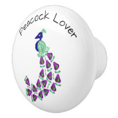 Peacock Design Personalised Keramische Knop (Rechts)