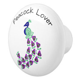 Peacock Design Personalised Keramische Knop