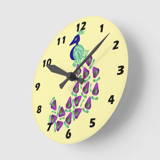 Peacock Design Ronde Klok (Hoek)