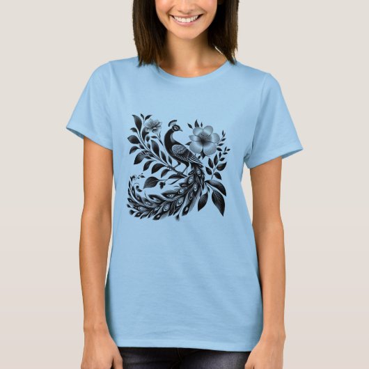Peacock design T-shirt (Voorkant)