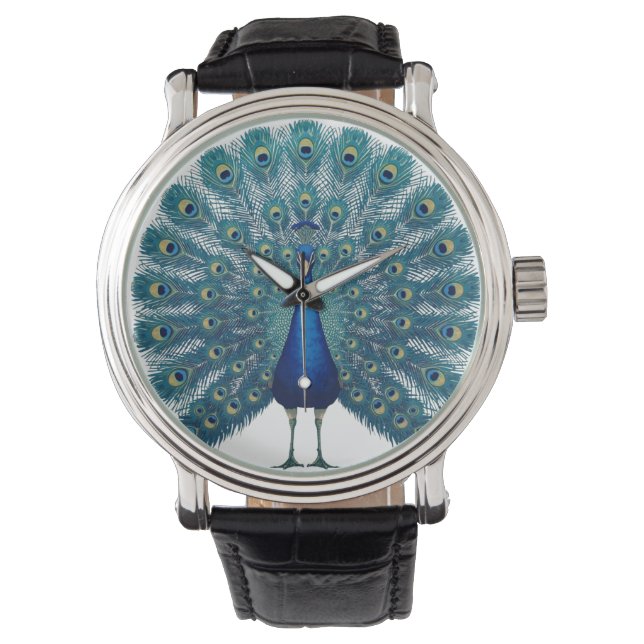 Peacock design watch: an elegant watch horloge (Voorkant)