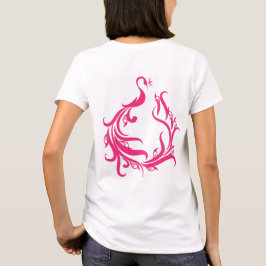 Peacock Design Wit T-Shirt voor Vrouwen