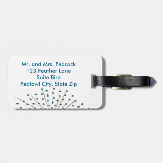  Peacock die Aangepaste Bagagelabels schilderen (Achterkant horizontaal)