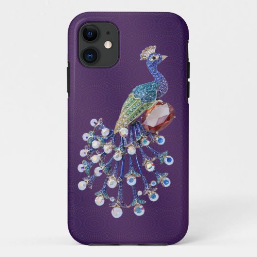 Peacock Digital Jewels Paarse iPhone 5 Hoesje (Achterkant)
