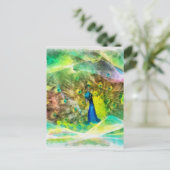 Peacock Digital Painting Briefkaart (Staand voorkant)