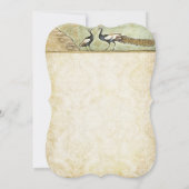 Peacock Distress Damask Metallic Elegance Kaart (Achterkant)