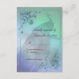 Peacock diy RSVP Card sjabloon