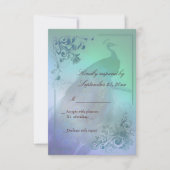 Peacock diy RSVP Card sjabloon (Voorkant)