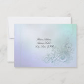 Peacock diy RSVP Card sjabloon (Achterkant)