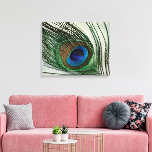  Peacock-doether Canvas Afdruk (Insitu (Woonkamer))