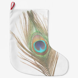 Peacock-doether, dubbelzijdig grote kerstsok