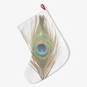 Peacock-doether, dubbelzijdig grote kerstsok (Achterkant (Hangend))