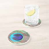 Peacock-doetherproduct Zandsteen Onderzetter (Zijkant)