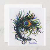 Peacock-doetheruitvindingen Kaart (Voorkant / Achterkant)
