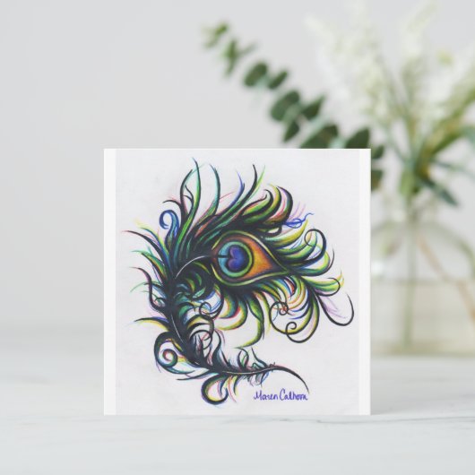 Peacock-doetheruitvindingen Kaart (Staand voorkant)