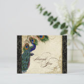 Peacock & Doezelaar Formulier Dank je wel zwarte t Briefkaart (Staand voorkant)