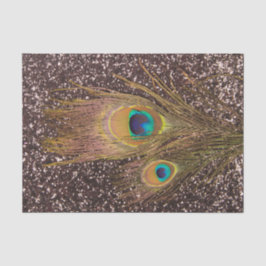 Peacock-doezelaar met glitters tissuepapier