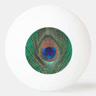 Peacock-doezelaar op groen dubbelzijdig pingpongbal