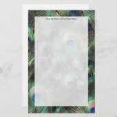 Peacock-doezelachtergrond Briefpapier (Voorkant / Achterkant)