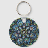 Peacock Dot Mandala Sleutelhanger (Achterkant)