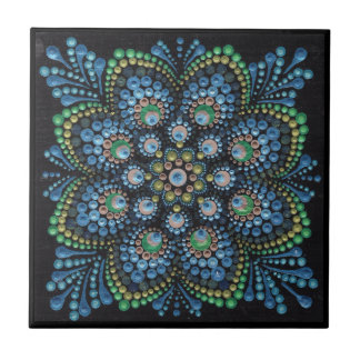 Peacock Dot Mandala Tile Tegeltje