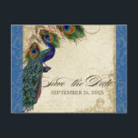 Peacock & Dozen Formaal sparen de Datum Koninklijk Aankondigingskaart<br><div class="desc">PAPIEREN SELECTIE: Briefkaarten worden afgedrukt op een zeer mooie, zeer zware voorraad die glanzend is aan de voorzijde en matte afwerking aan de achterzijde. KLEURENPALET: horizonblauw, bruin, crème koningsblauw, groen en roest. DESIGN: Dit antiek geïnspireerde bruiloft collectie heeft een compleet assortiment aan producten en kan in verschillende kleurstellingen worden gemaakt....</div>