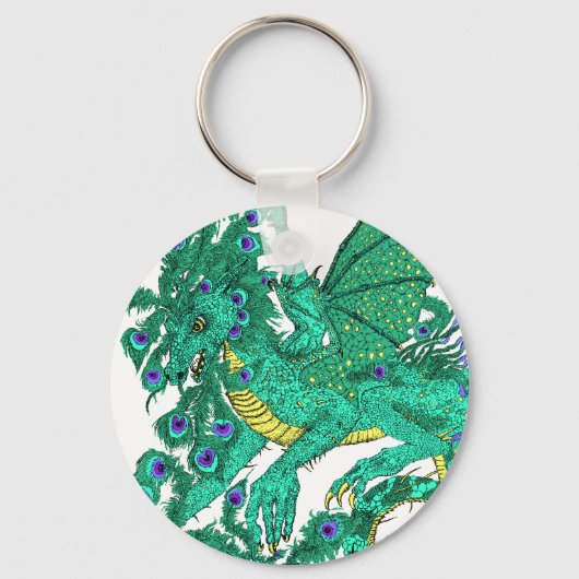 Peacock Dragon Sleutelhanger (Voorkant)