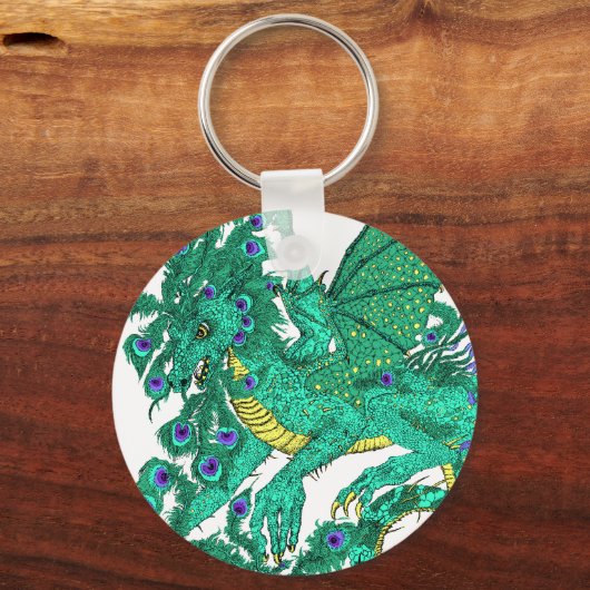Peacock Dragon Sleutelhanger (Voorkant)