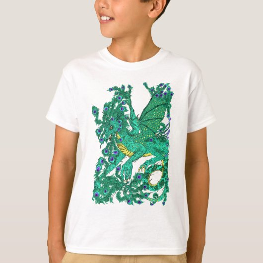 Peacock Dragon T-shirt (Voorkant)