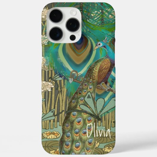  Peacock Dragonflies en Lilypads Case-Mate iPhone Case (Achterkant)